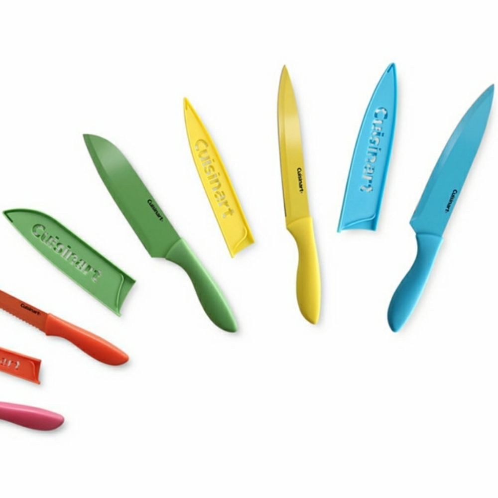 10-Pc. Ceramic-Coated Cutlery Set with Blade Guard